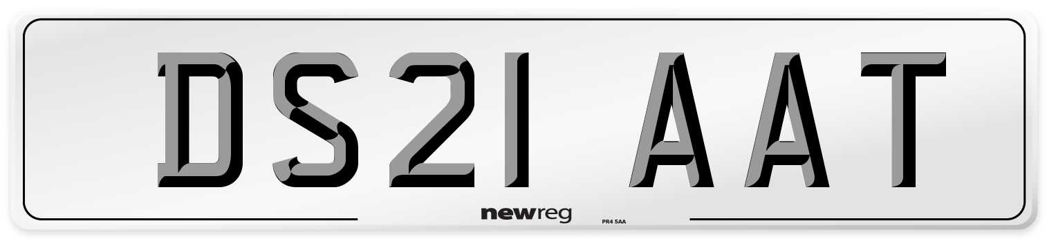 DS21 AAT Number Plate from New Reg